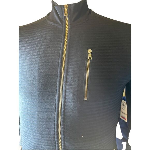 NWT  Navy INC INTERNATIONAL CONCEPTS
Men's Quilted  Knit Jacket, size M - Picture 7 of 11
